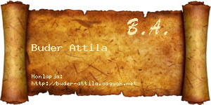 Buder Attila névjegykártya